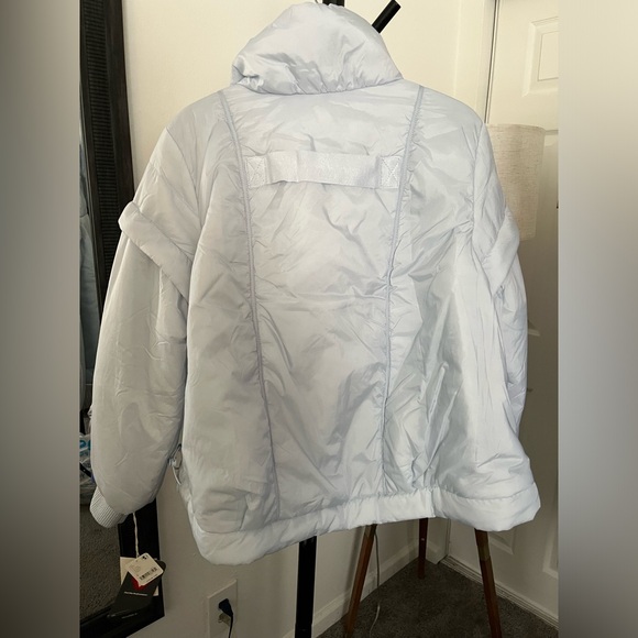 NWT FREE PEOPLE MOVEMENT Penelope Packable Puffer Jacket | Ice Grey MSRP $198 - Picture 10 of 12